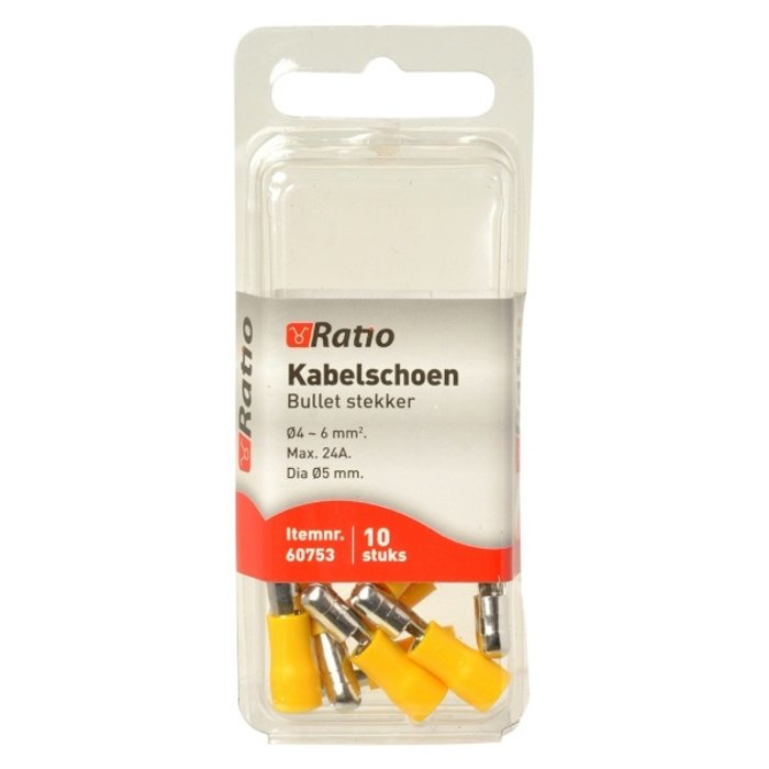 Ratio Kabelschoen bullet 4-6mm² - 10st in blister