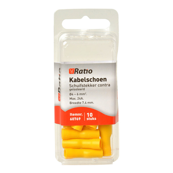 Ratio Kabelschoen contra vlakstekker 4-6mm² 10st op blister
