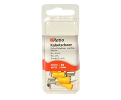 Ratio Kabelschoen vlakstekerhuls tab 4-6mm² 10st op blister