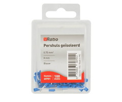 Ratio Adereindhuls geisoleerd 0,75mm² (blauw) 100 stuks