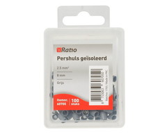 Ratio Adereindhuls geisoleerd 2,5mm² (grijs) 100 stuks