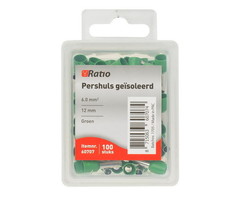 Ratio Adereindhuls geisoleerd 6mm² (groen) 100 stuks