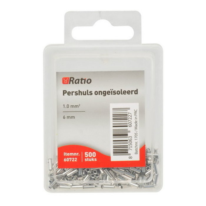 Ratio Adereindhuls ongeïsoleerd 1mm² - 500 stuks