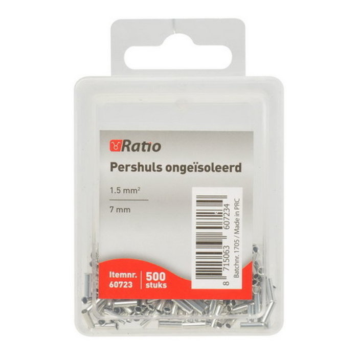 Ratio Adereindhuls ongeïsoleerd 1,5mm² - 500 stuks