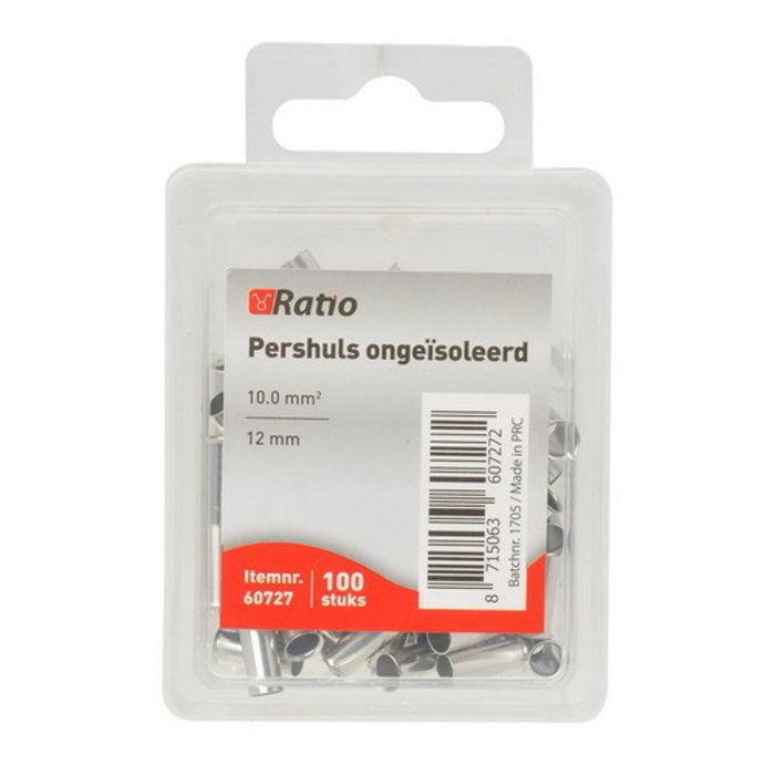 Ratio Adereindhuls ongeïsoleerd 10mm² - 100 stuks