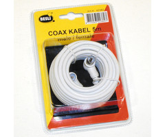 Coax verlengsnoer 5 meter in blister - 42382