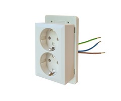 Power Deksel Met 2-voudige contactdoos voor lasdoos universeel - 2072 000