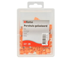 Ratio Adereindhuls geisoleerd twin 4mm² (oranje) 100 stuks