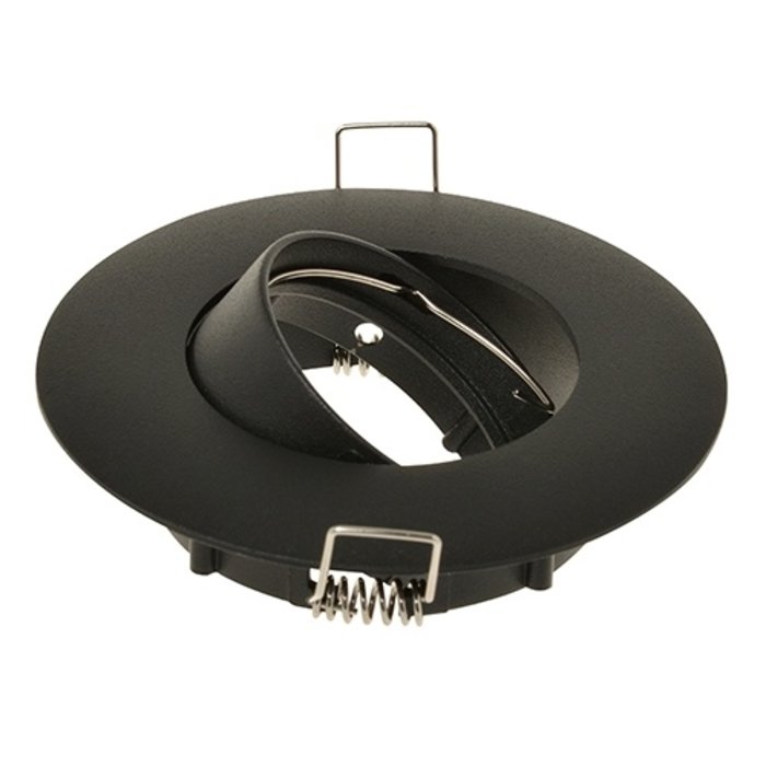 Nova Inbouwspot kantelbaar 50mm mat/zwart brede rand Ø98mm