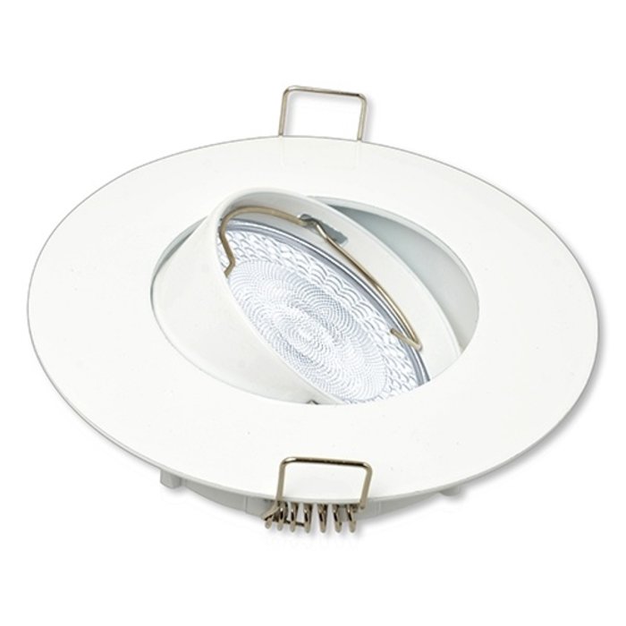 Nova Inbouwspot kantelbaar 50mm wit brede rand Ø98mm