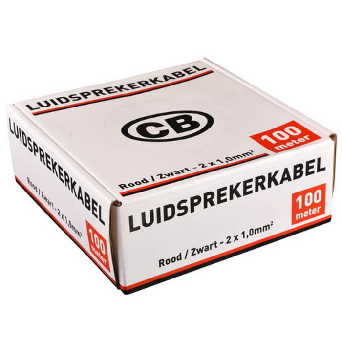 CB Luidsprekerkabel 2 x 1mm 100 M Rood Zwart - 16223