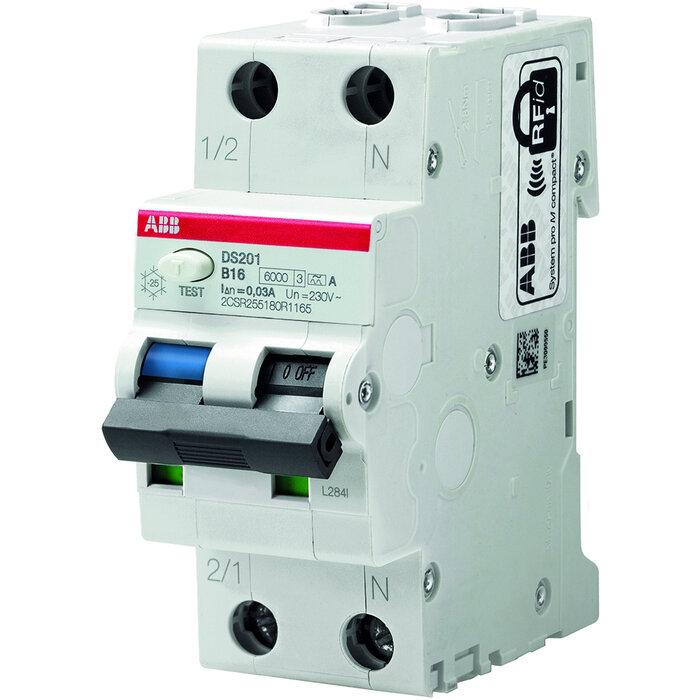 ABB ABB Aardlekautomaat 16A B-Kar DS201 B16/0,03 - 2CSR255180R1165