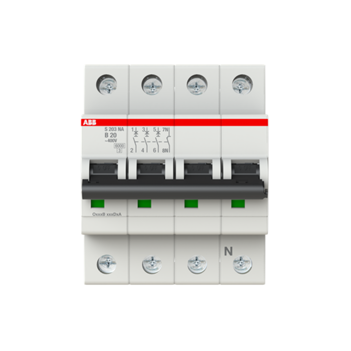 ABB ABB Automaat 3P+N B20 S203-B20NA - 2CDS253103R0205