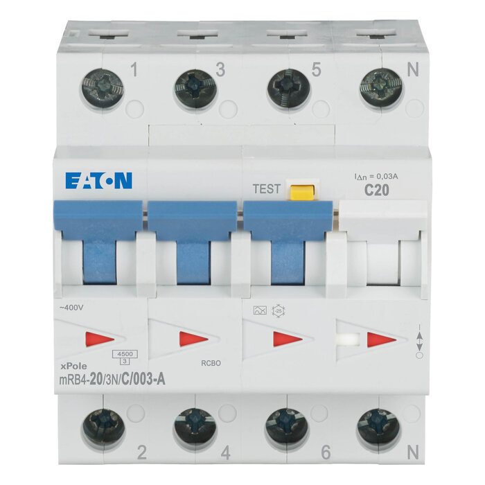 Eaton Eaton aardlekautomaat C20 4P MRB4-20/3N/C/003-A - 120677