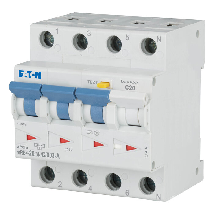 Eaton Eaton aardlekautomaat C20 4P MRB4-20/3N/C/003-A - 120677