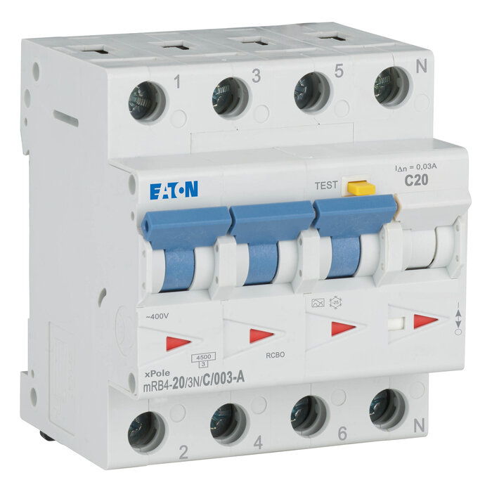 Eaton Eaton aardlekautomaat C20 4P MRB4-20/3N/C/003-A - 120677