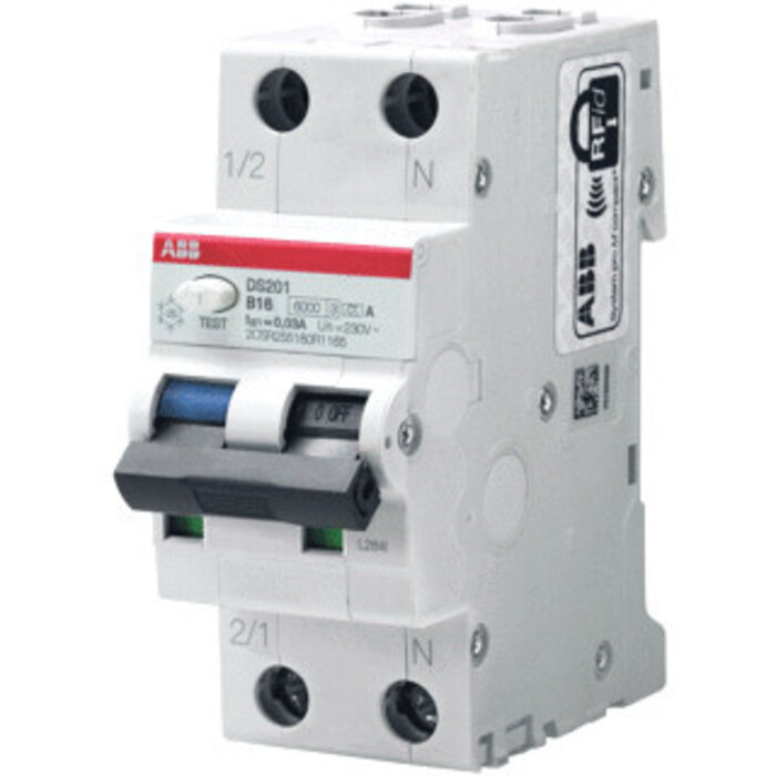 ABB ABB Aardlekautomaat 16A B-Kar DS201 B16 1P+N 300mA - 2CSR255180R3165