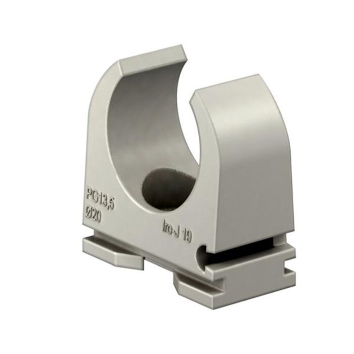 Klemzadel licht grijs 19mm 100 stuks