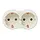 Stopcontact splitter 2 voudig wit horizontaal met randaarde - 41259