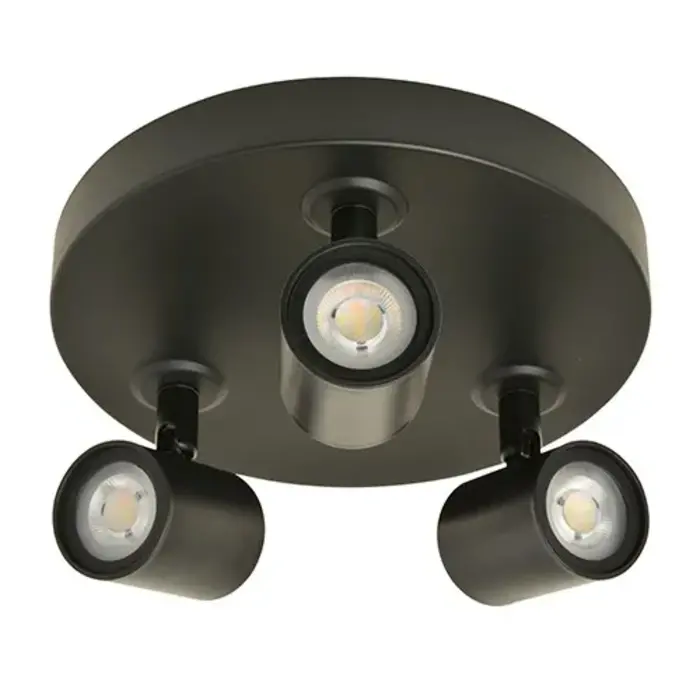 BigBright Opbouwspot 3-voudig rond 15W 1035lumen DimToWarm