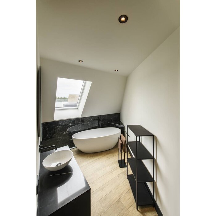 SLV SLV inbouwspot rond kantelbaar zwart Ø93mm (1007375)