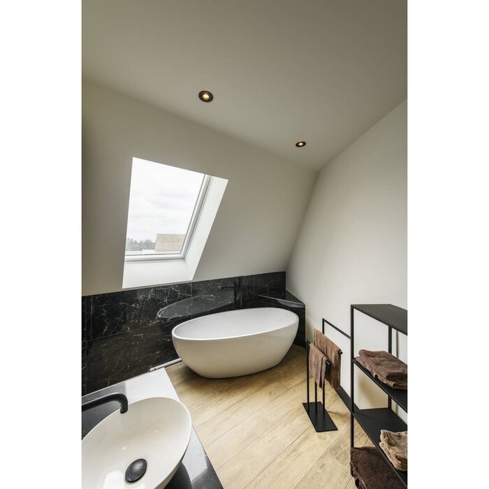 SLV SLV inbouwspot rond kantelbaar zwart Ø93mm (1007375)