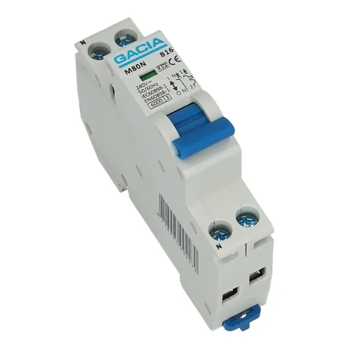 Gacia Gacia Installatieautomaat 1 polig + nul 32A karakteristiek B 6kA - M80N-B32
