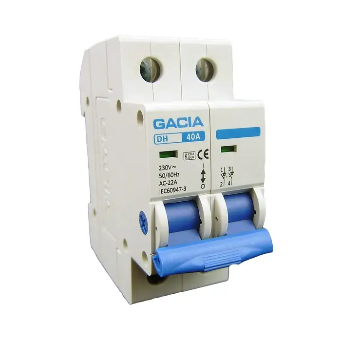 Gacia Gacia Hoofdschakelaar 40A 2P - DH-240