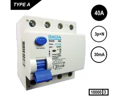 Gacia Gacia Aardlekschakelaar 40A 4P 30mA - R80M-4040