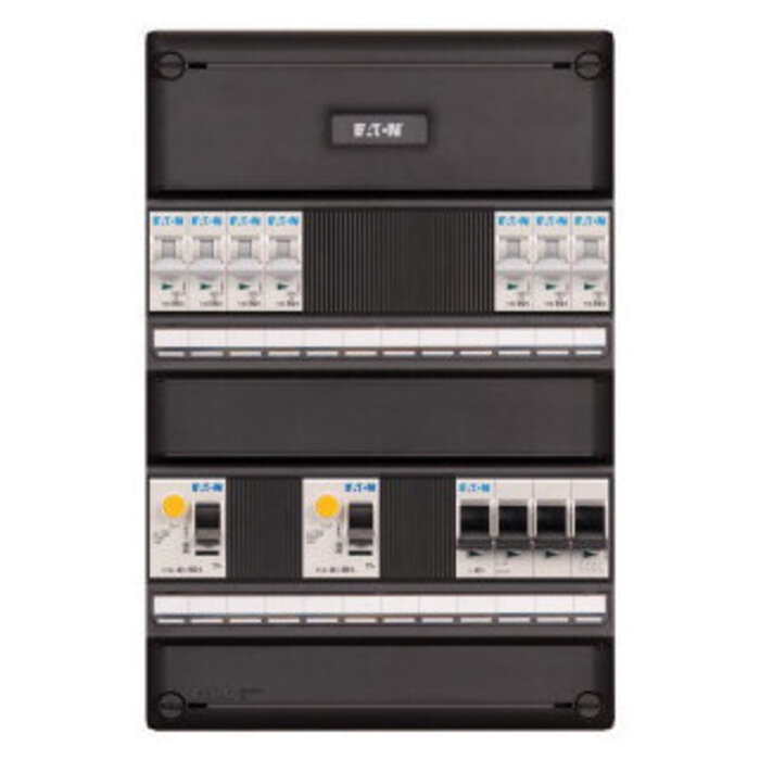 Eaton Eaton groepenkast 3-fase, 7 groepen, 2 aardlekschakelaars, 1 hoofdschakelaar - I-72V3400-HS-64