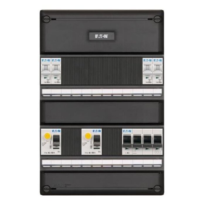 Eaton Eaton groepenkast 3-fase, 4 groepen, 2 aardlekschakelaars, 1 hoofdschakelaar - I-42V3400-HS-64
