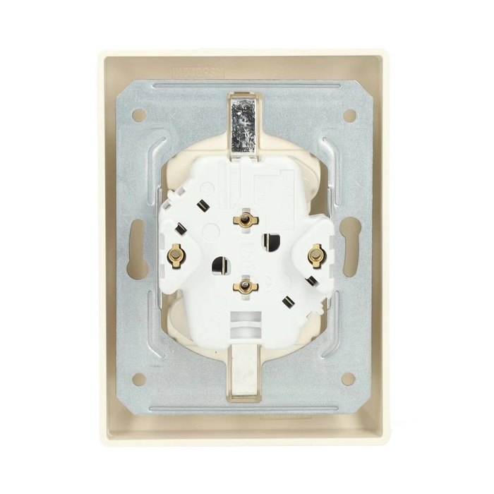 Jung Jung Wandcontactdoos + randaarde Kinderveilig 2V wit (creme) AS5020NKIU