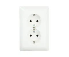 Jung Jung 2V Wandcontactdoos + randaarde inbouw voor Y-doos Alpin wit (hagelwit) AS5015WW