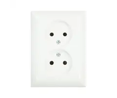 Jung Jung 2V wandcontactdoos zonder randaarde inbouw Alpinwit (hagelwit) AS5010UWW