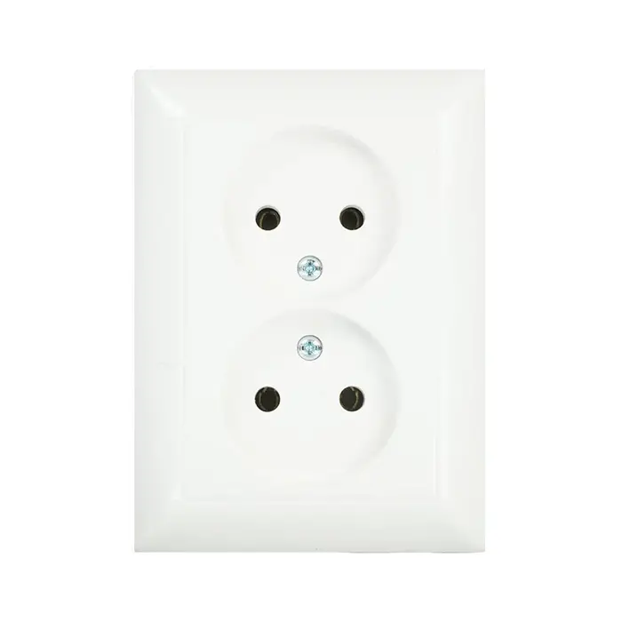 Jung Jung 2V wandcontactdoos zonder randaarde inbouw Alpinwit (hagelwit) AS5010UWW