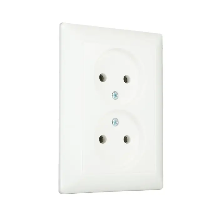 Jung Jung 2V wandcontactdoos zonder randaarde inbouw Alpinwit (hagelwit) AS5010UWW