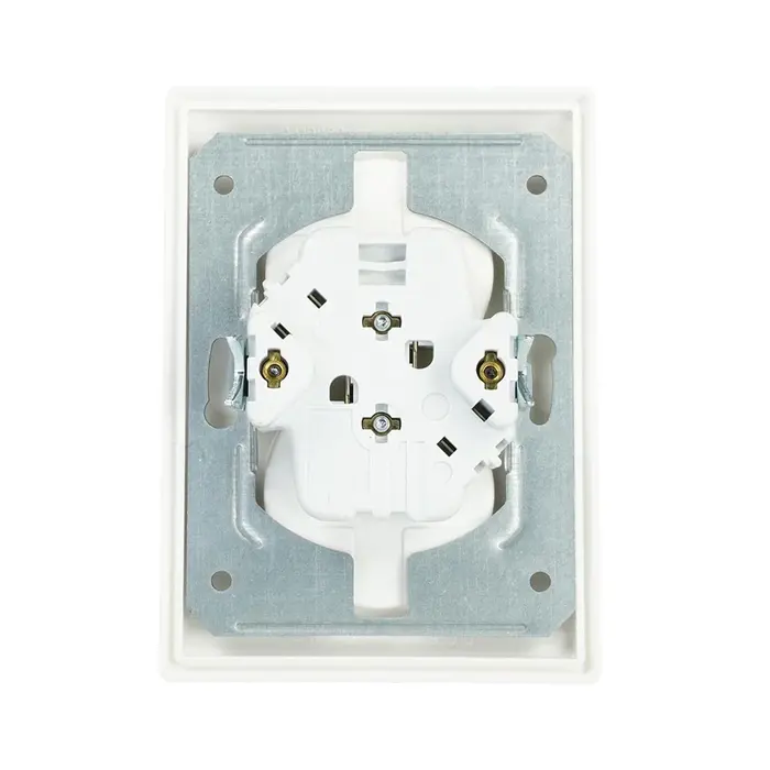 Jung Jung 2V wandcontactdoos zonder randaarde inbouw Alpinwit (hagelwit) AS5010UWW