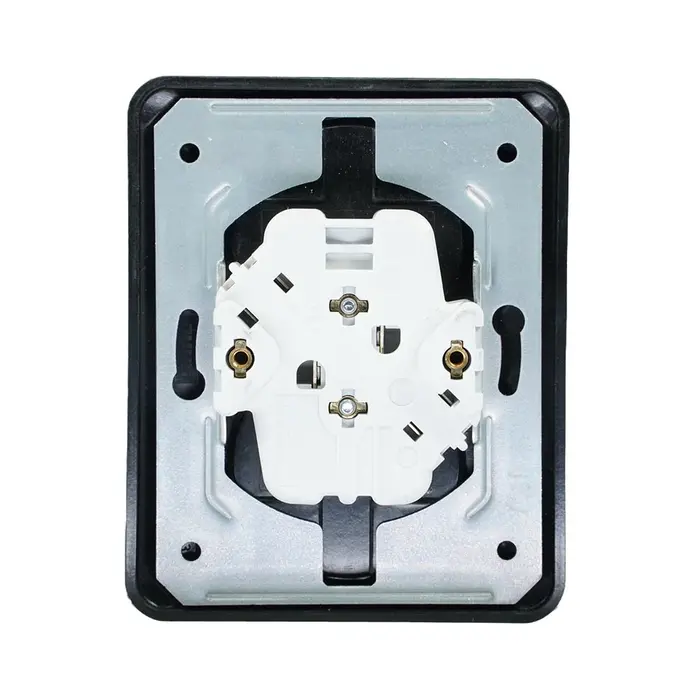 Jung Jung CD500 2-voudige wandcontactdoos zonder randaarde zwart - CD5010SW