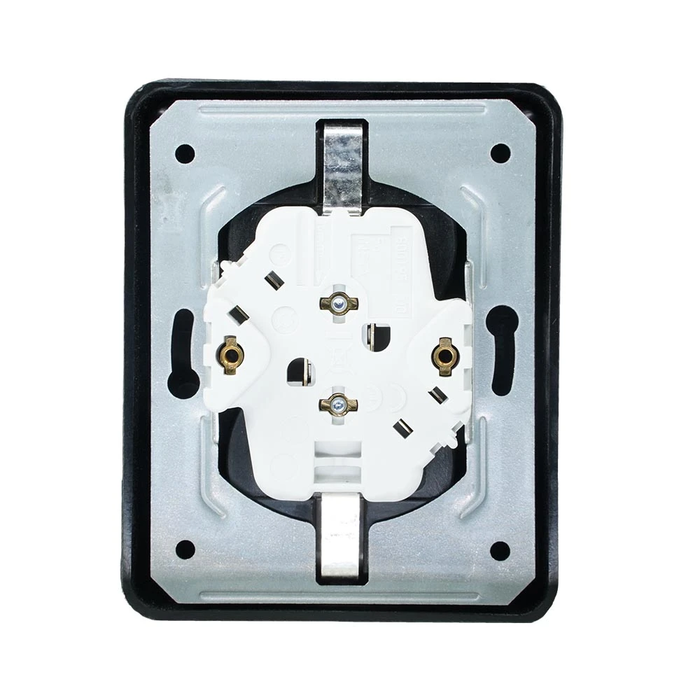 Jung Jung CD500 wandcontactdoos ra 2V zwart - CD5022NSW