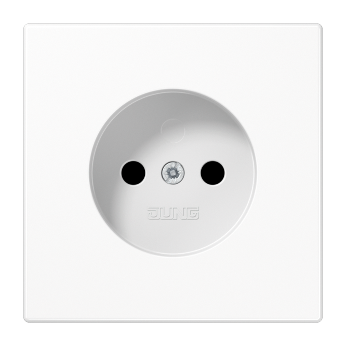 Jung Jung LS990 wandcontactdoos zonder randaarde 1V alpinwit (hagelwit) LS911NWW