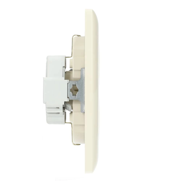 Gira Gira Wandcontactdoos met randaarde 2V inbouw voor Y-Doos Wit (creme) 078201