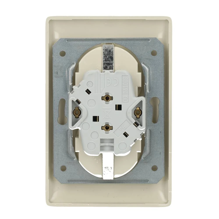 Gira Gira Wandcontactdoos met randaarde 2V inbouw voor Y-Doos Wit (creme) 078201
