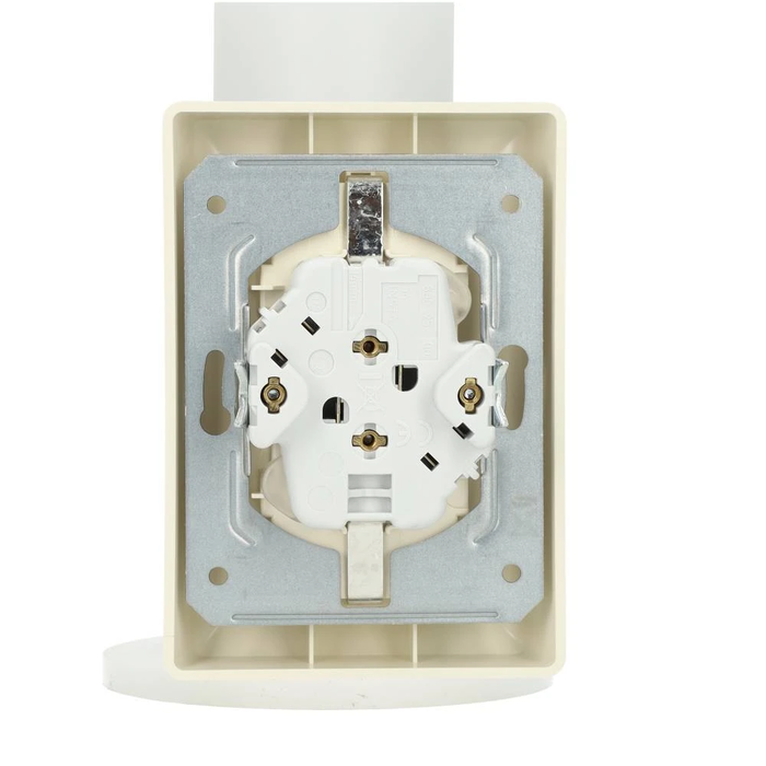 Gira Gira Wandcontactdoos met randaarde Kinderveilig 2V Wit (creme) 078301