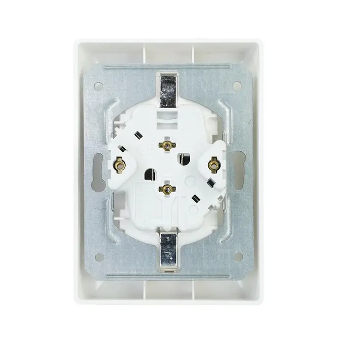 Gira Gira Wandcontactdoos met randaarde 2V Zuiver wit (hagelwit) MAT 078804