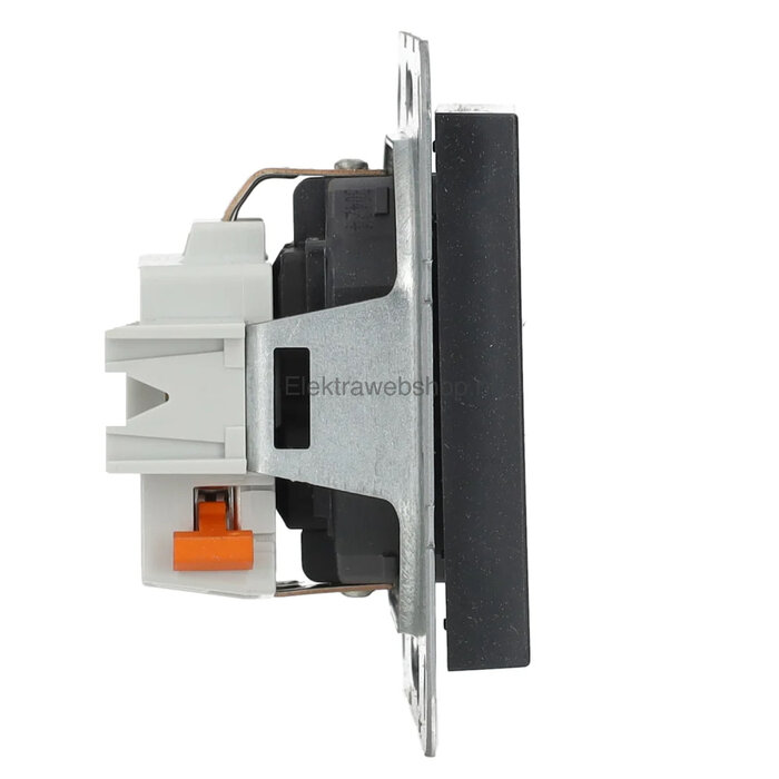 Gira Gira Wandcontactdoos met randaarde kinderveilig 1V antraciet 275528