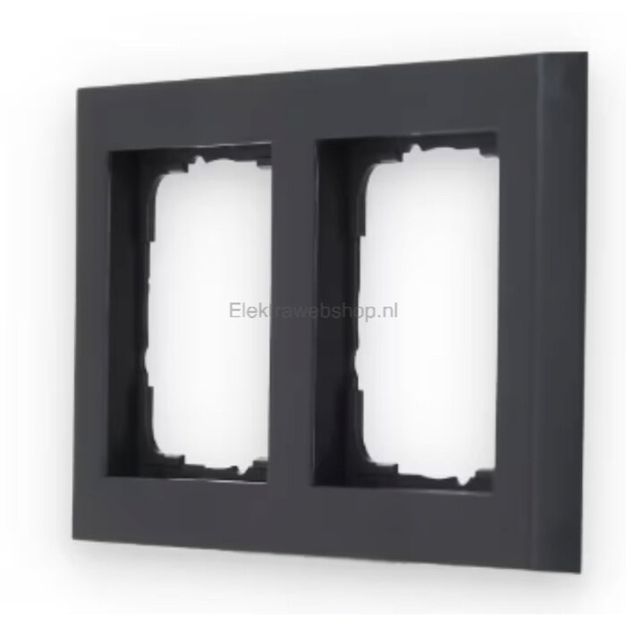 Gira Gira E2 Afdekraam 2 voudig antraciet 021223