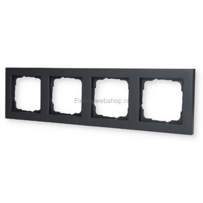 Gira Gira E2 Afdekraam 4 voudig antraciet 021423