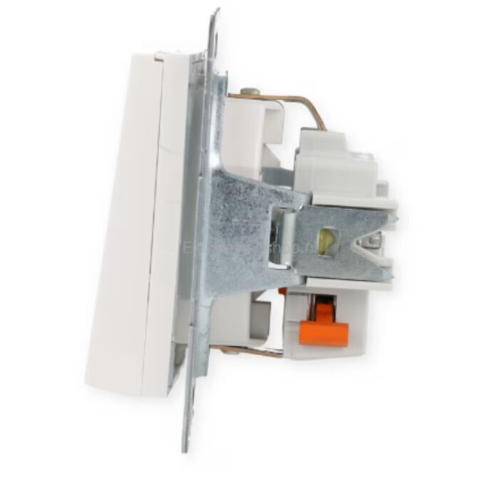 Gira Gira Wandcontactdoos met randaarde klapdeksel 1V Zuiver wit (hagelwit) 045403