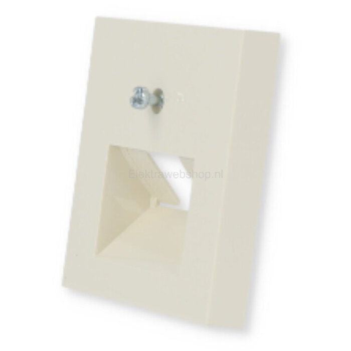 Gira Gira Afdekplaat RJ45 / RJ11 voor enkel en dubbel element Wit (creme) 027001