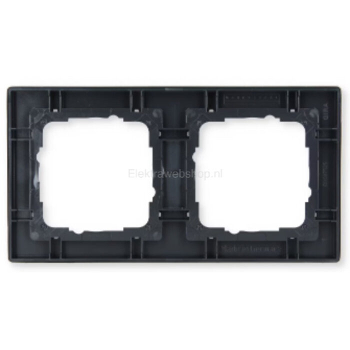 Gira Gira E2 Afdekraam 2 voudig Edelstaal 021233